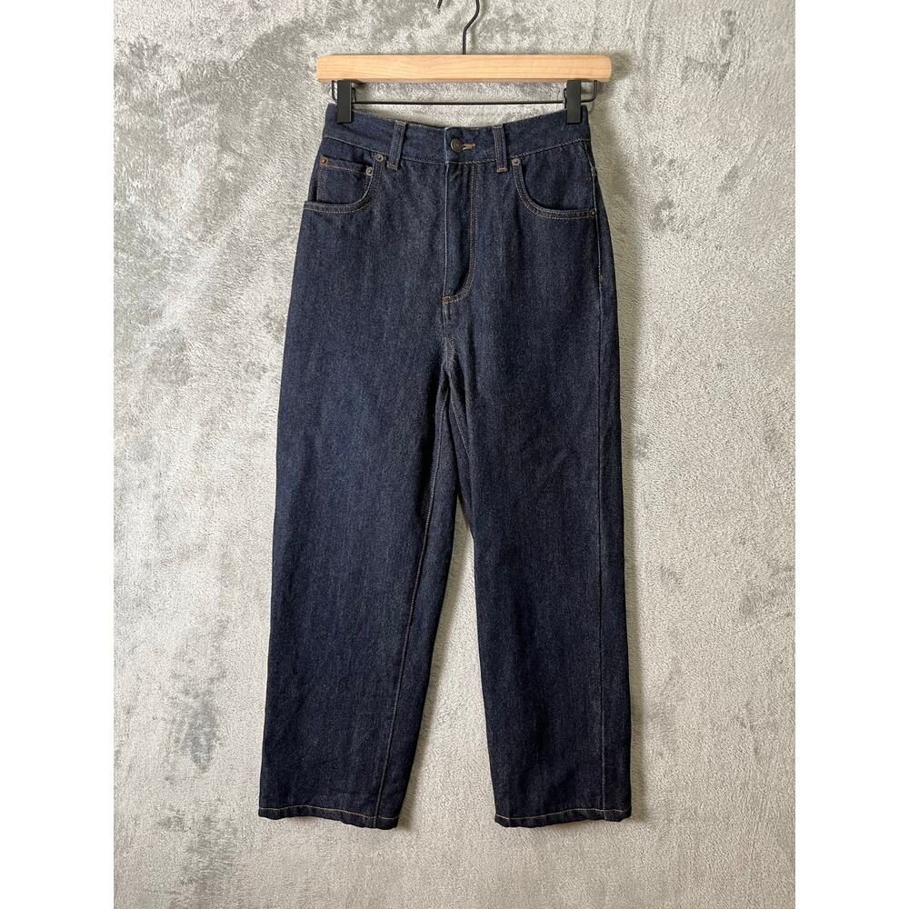 Loro Piana Cashmere Cotton Blend Denim High Rise Straight Leg Jeans Size 38 US 2